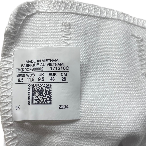 Converse Chuck Lift Platform Men's Shoes White Orange Canvas Custom 171210C-WOB - Picture 9 of 10